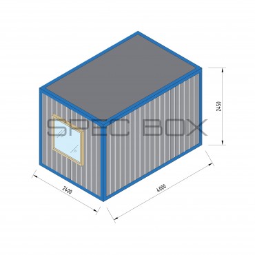 Блок-контейнер металлический 4*2.4 ВАГОНКА