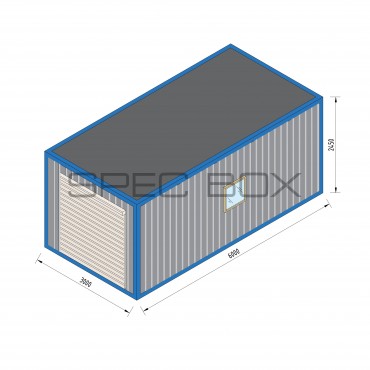 Гараж из блок-контейнера 6*3 СЭНДВИЧ-ПАНЕЛИ 100мм