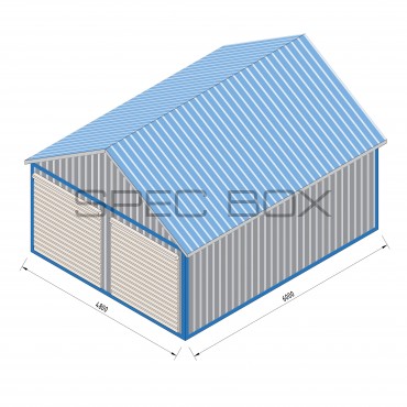 Гараж из блок-контейнера (тип 1) 6*4.8 СЭНДВИЧ-ПАНЕЛИ 100мм