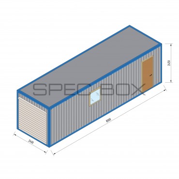 Гараж из блок-контейнера 8*2.4 СЭНДВИЧ-ПАНЕЛИ 100мм