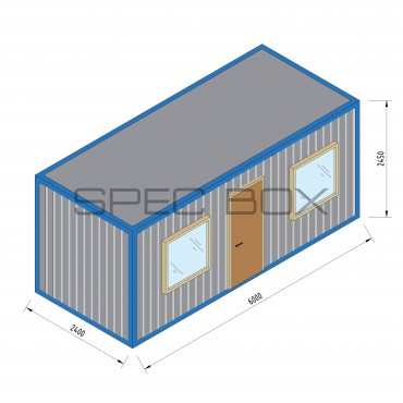 Блок-контейнер офисный распашонка 6*2.4 ВАГОНКА