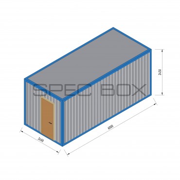 Блок-контейнер прорабский (ИТР) с тамбуром (тип 1) 6*2.4 ВАГОНКА