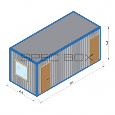 Блок-контейнер раздевалка 2 комнаты 6*2.4 ВАГОНКА