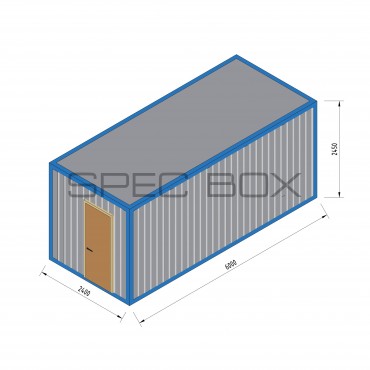 Блок-контейнер раздевалка с тамбуром 6*2.4 ВАГОНКА