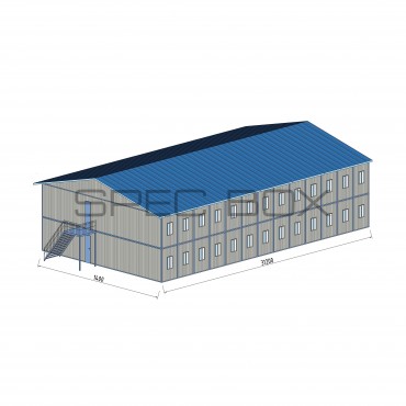 Модульный вахтовый поселок 2 этажа (тип 2) 31.2*14 ОСБ